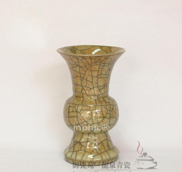 INPHIC-精品全手工仿古小花瓶花插哥窯黃釉金絲鐵線特價批發