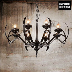 INPHIC-燈具loft吊燈美式咖啡廳蠟燭鐵藝工業風燈飾餐廳複古飯廳
