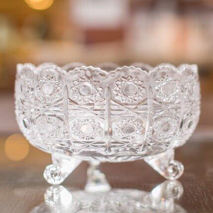INPHIC-歐式水晶玻璃水果盤 時尚果鬥收納 裝飾品擺件擺設
