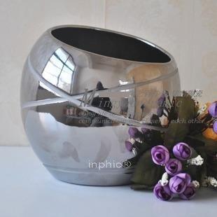 INPHIC-貴族家居裝飾 電鍍銀色花瓶 現代時尚陶瓷工藝擺設 陶瓷花瓶花插