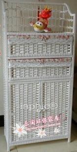 INPHIC-草柳編藤編鞋櫃儲物架櫃收納櫃實木書櫃田園衣櫃