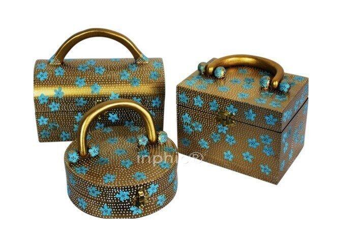 INPHIC-東南亞 家居飾品 泰國風格 擺飾 工藝品 寶盒 三件套