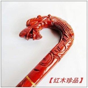 INPHIC-花梨木雕刻龍頭拐杖紅木手杖祝壽孝敬老人居家日用品