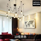 INPHIC-客廳北歐櫥窗吊燈臥室餐廳-10燈黑色
