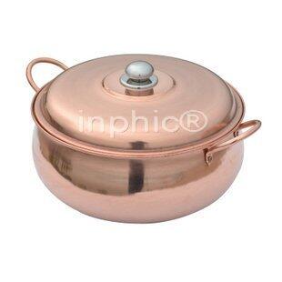 INPHIC-純銅餐具蒸鍋 大款紅銅湯鍋 補銅鍋 銅把手30CM