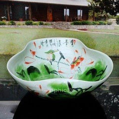 INPHIC-景德鎮瓷器粉彩荷花睡碗蓮陶瓷裝飾養魚烏龜缸現代時尚客廳擺飾