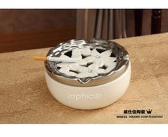 INPHIC-簡約現代家居裝飾器皿 茶幾裝飾器皿 陶瓷鍍銀鑲鑽石煙灰菸灰缸