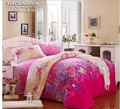 INPHIC-冰爽家紡全棉斜紋印花四件套純棉公主床品田園床上用品