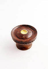 INPHIC-印度酸枝木高腳香爐點線香塔香香薰熏香香盤錐香香爐