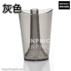 INPHIC-創意洗漱套裝情侶漱口杯牙刷架旅行牙刷杯塑膠刷牙杯水杯子牙具座-兩入-灰色