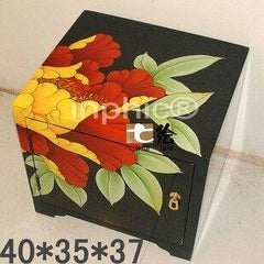 INPHIC-簡約漆器金箔手繪 帶儲物板凳矮床頭小櫃換鞋凳