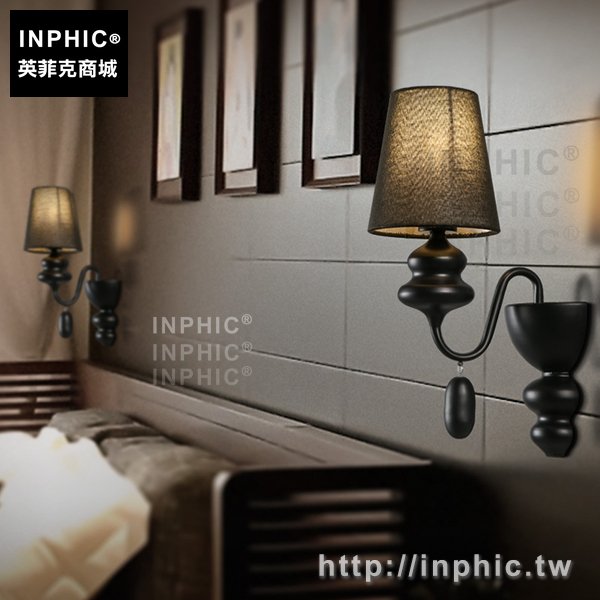 INPHIC-床頭燈美式走廊客廳臥室led北歐壁燈布質燈具歐式