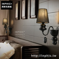 INPHIC-床頭燈美式走廊客廳臥室led北歐壁燈布質燈具歐式