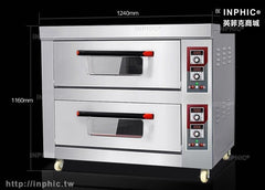 INPHIC-商用電烤箱二層四盤披薩爐電烘爐麵包蛋糕月餅烘培大容量雙層