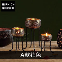 INPHIC-泰式擺設銅鈸桌面東南亞裝飾品工藝品裝飾燭臺擺飾-A款花色