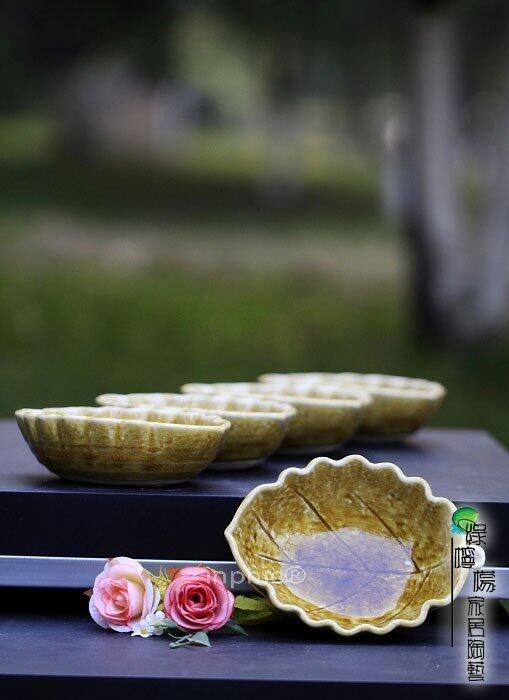 INPHIC-陶瓷創意玻璃釉飯碗木葉瓷碗碗餐具可愛碗套裝碗瓷 5入