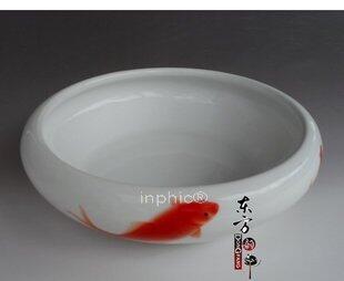 INPHIC-景德鎮陶瓷器 筆洗 水淺 小魚缸 睡蓮盆 文房四寶煙灰菸灰缸 年年有魚
