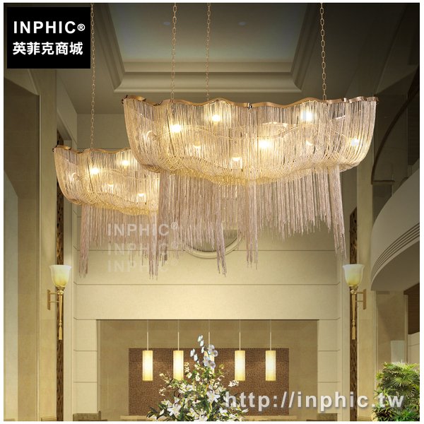 INPHIC-吊燈簡約飯店客廳現代仿水晶燈歐式大廳工程樓梯