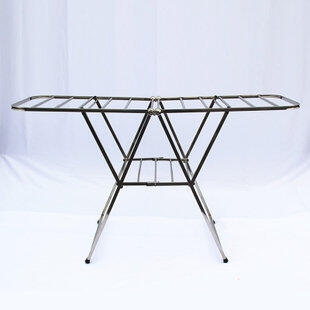 INPHIC-全不鏽鋼超強落地折疊晾衣架 翼型落地伸縮曬