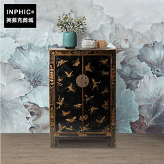 INPHIC-儲物櫃大容量蝴蝶多功能裝飾櫃鞋櫃實木中式玄關-內部三層隔板