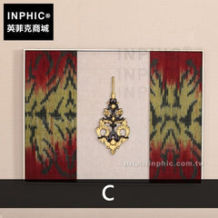 INPHIC-泰國布藝實物畫客廳東南亞客廳裝飾畫背景牆掛畫中式-C