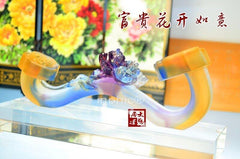 INPHIC-開光擺件琉璃吉祥家庭裝飾平安飾品擺設富貴花開牡丹如意
