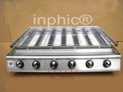 INPHIC-商用專業用 大六頭 環保配不鏽鋼錳片燒烤爐