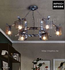 INPHIC-燈飾裝飾工業工程美式鐵藝網咖吊燈複古餐廳客廳
