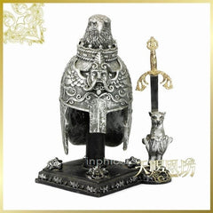 INPHIC-樹脂手工雕刻歐洲戰將頭盔擺飾工藝品