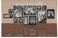 INPHIC-12框黑白建築畫實木照片牆相框牆照片牆相框組合有框畫裝飾畫