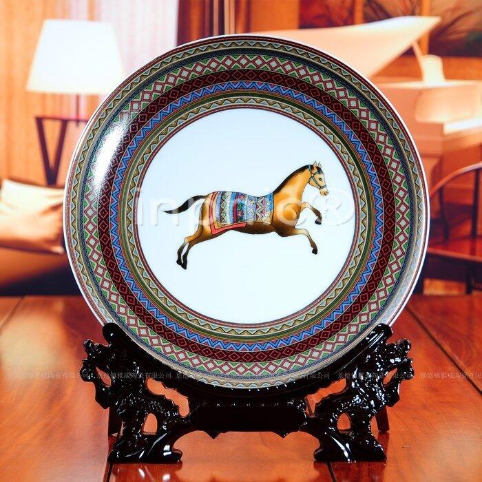 INPHIC-愛馬仕裝飾擺飾品 背景牆面裝飾陶瓷掛盤 客廳臺面看盤