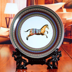 INPHIC-愛馬仕裝飾擺飾品 背景牆面裝飾陶瓷掛盤 客廳臺面看盤