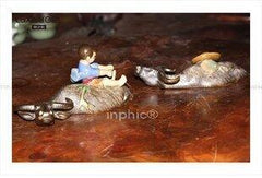 INPHIC-牧童牽牛石灣人物陶瓷工藝品擺飾公仔客廳書房擺設家居飾品