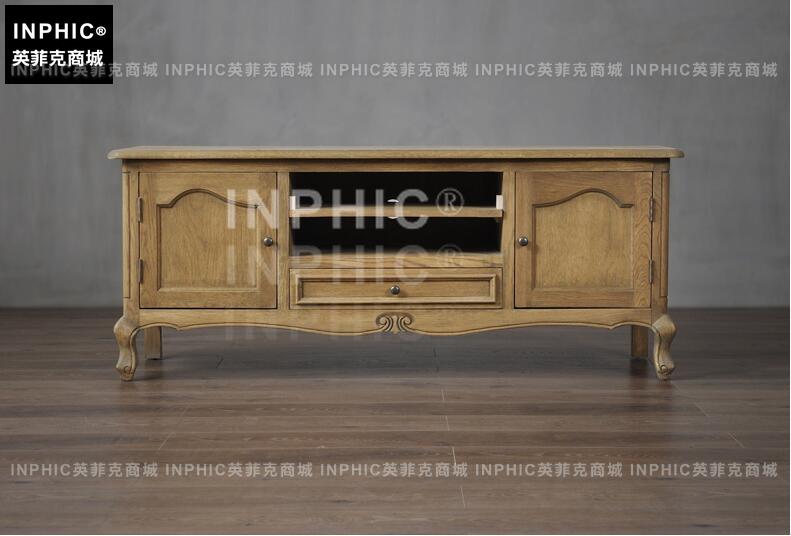 INPHIC-法式復古美式鄉村橡木雕花客廳臥室電視機櫃