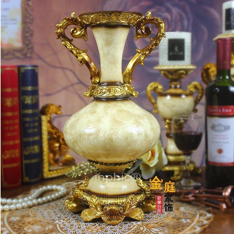 INPHIC-歐式宮廷古典雙耳花瓶 工藝品家居擺設 裝飾品擺件