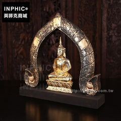 INPHIC-東南亞宗教木雕裝飾泰國擺飾客廳擺設佛教人物泰佛桌面裝飾