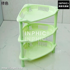 INPHIC-浴室置物架衛生間臉盆架洗手間廁所儲物層架三角落地收納架整理架-綠色