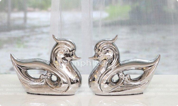 INPHIC-鴛鴦 陶瓷情侶擺飾   新房擺設 送 家裝工藝品裝飾品(單隻)