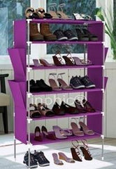 INPHIC-六層時尚簡易鞋架防塵大容量加側袋