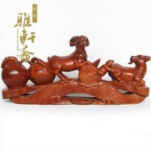 INPHIC-越南紅木工藝品 生肖羊 50cm 三陽開泰 木雕風水擺飾