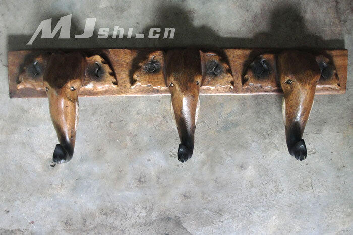 INPHIC-壁飾掛飾裝飾畫 進口柚木傢俱 三象頭壁掛鉤（並排）