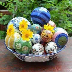 INPHIC-歐式陶瓷球 瓷器裝飾球 魚缸浮球飾品 直徑4CM多色選擇 10個