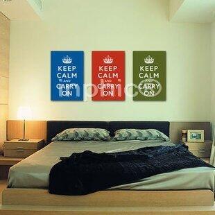 INPHIC-二戰海報懷舊保持冷靜客廳無框畫三聯臥室床頭裝飾畫歐美簡約壁畫