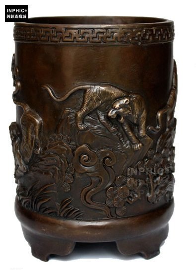 INPHIC-開運 實心筆筒辦公室銅筆筒裝飾品商務家居書房裝飾品筆筒