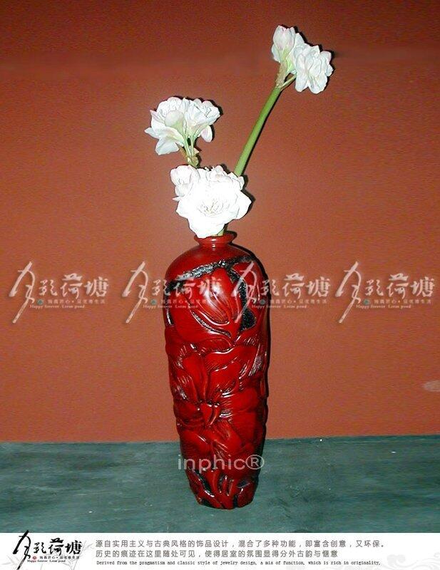 INPHIC-工藝品 漆器 裝飾花瓶 花插 花器花影花瓶（高）