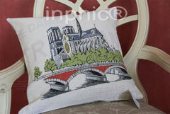 INPHIC-錦繡 法國進口高端奢適品靠墊套巴黎聖母院