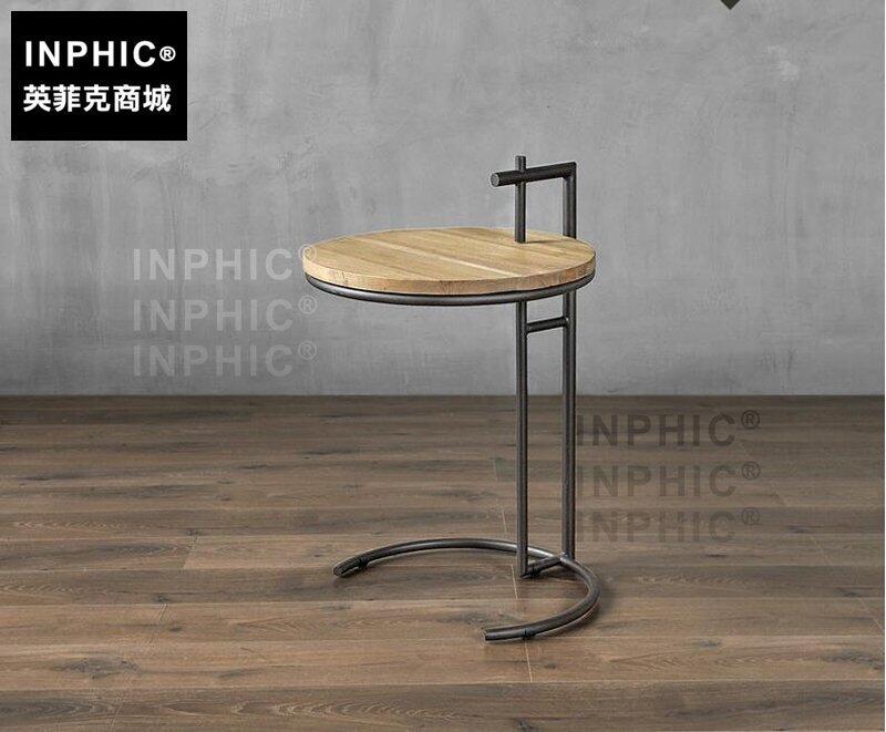 INPHIC-歐式復古美式懷舊工業風格電話架 鐵木沙發邊桌角幾小圓