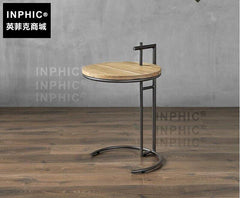 INPHIC-歐式復古美式懷舊工業風格電話架 鐵木沙發邊桌角幾小圓