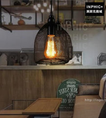 INPHIC-工業藝術loft吊燈鋼絲吧檯酒吧燈飾複古餐廳燈具美式