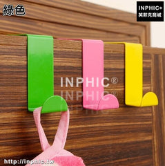 INPHIC-不鏽鋼櫥櫃門背式掛鉤創意免釘掛鉤門後無痕掛鉤衣帽掛架壁掛衣鉤-三入-綠色
